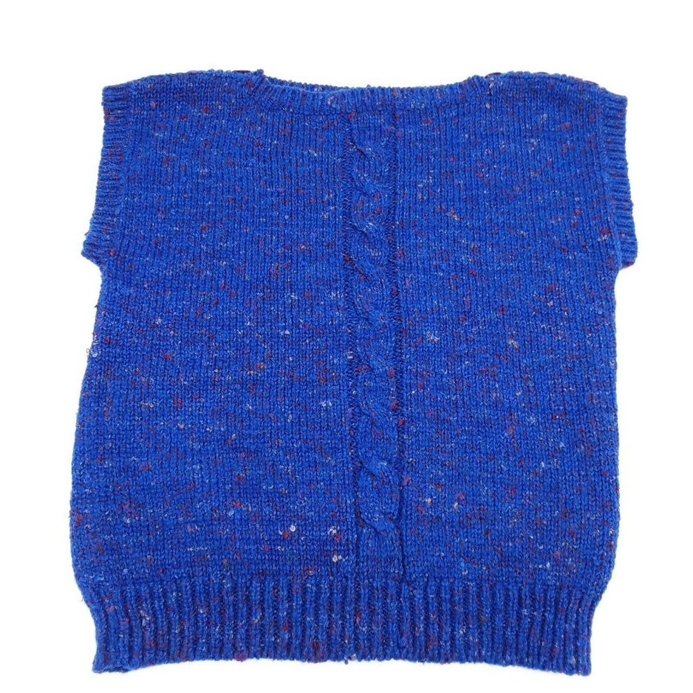 Vintage Karen Scott Sleeveless Sweater Top Vest Women's Sz M  boat neck 80's